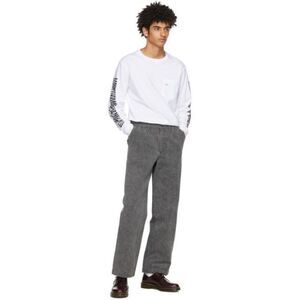 Noah Grey Canvas Recycled Work Trousers Size 32